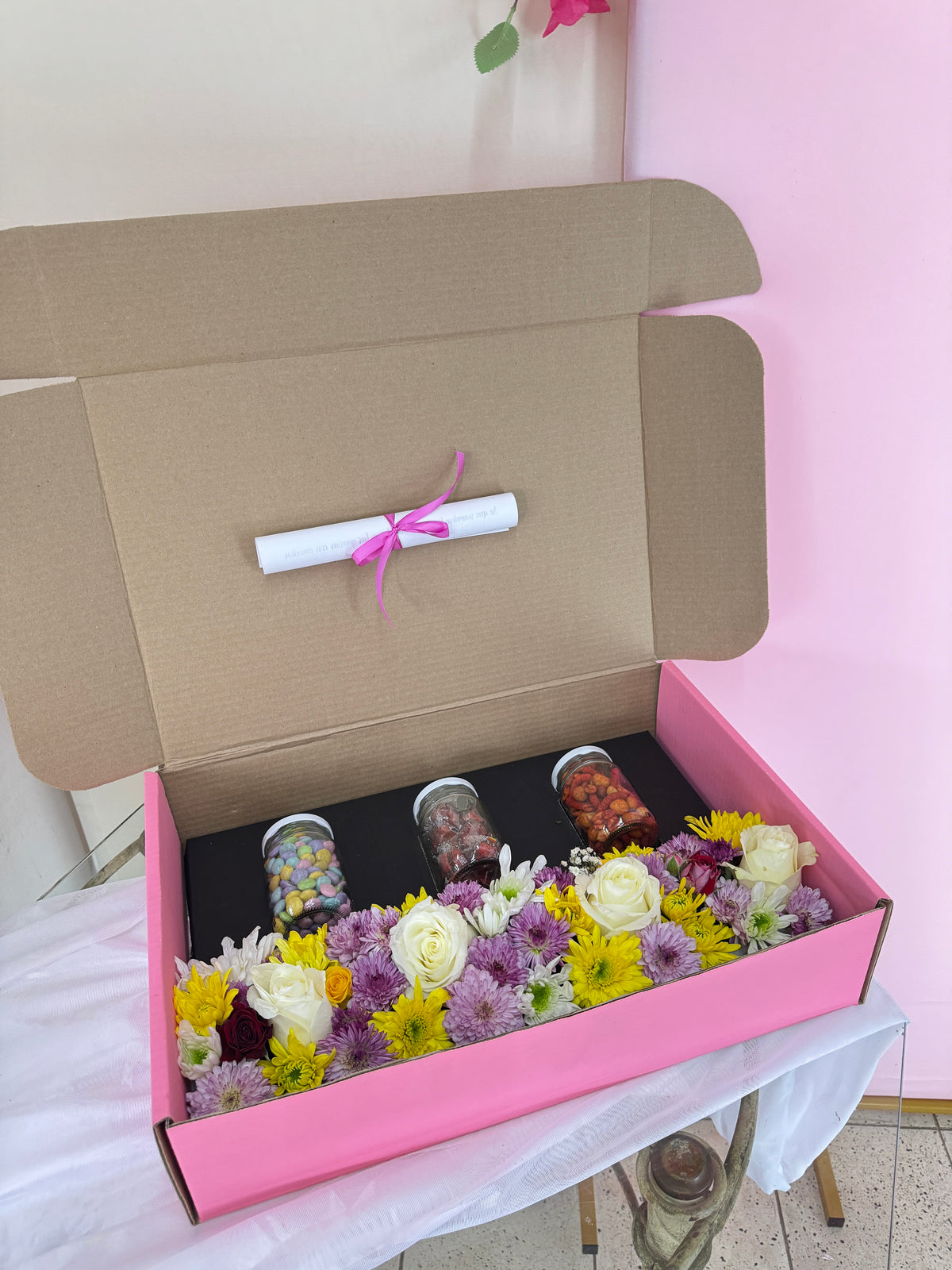Combo Snack y flores