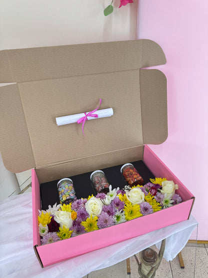 Combo Snack y flores