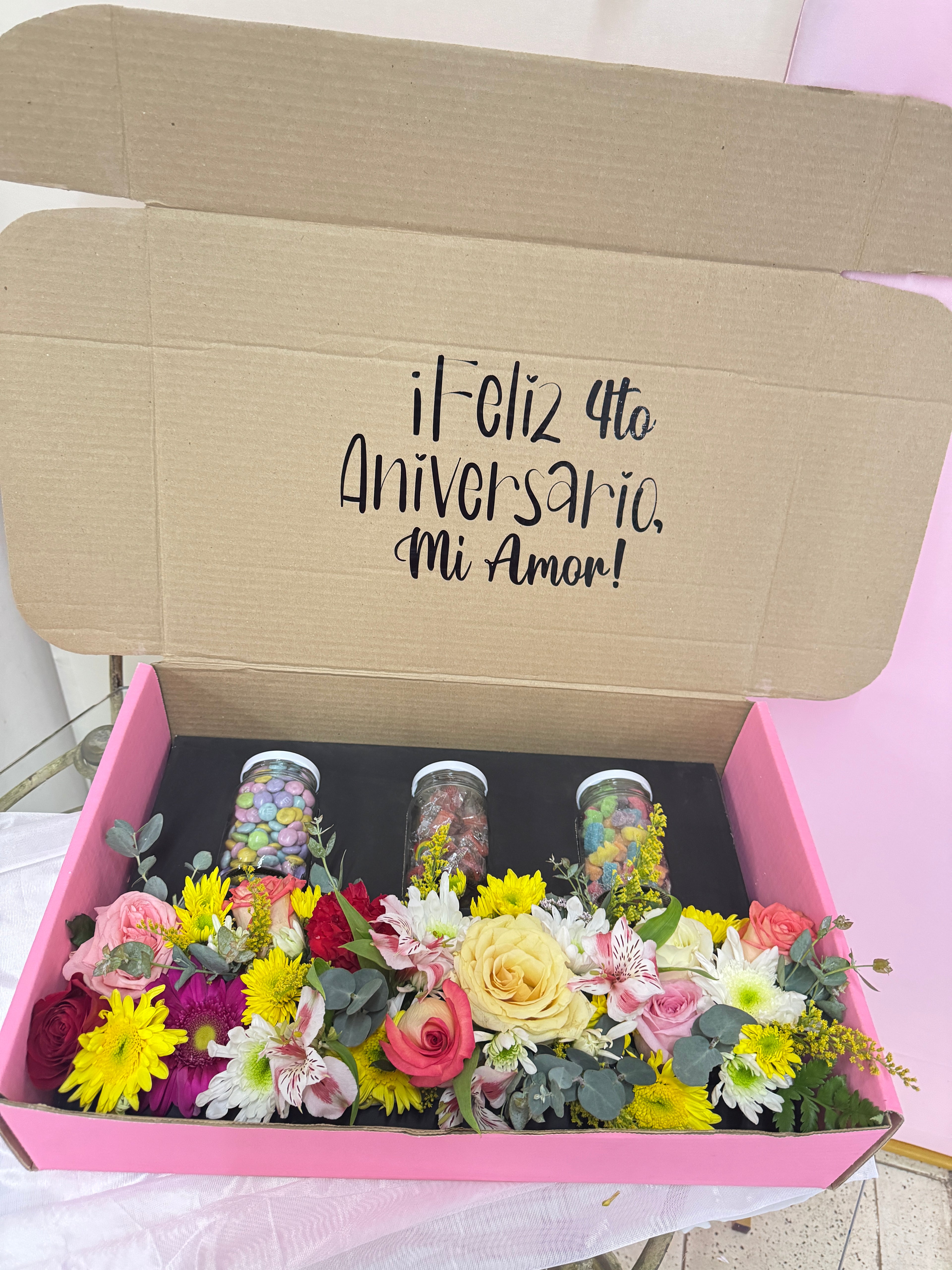 Combo Snack y flores