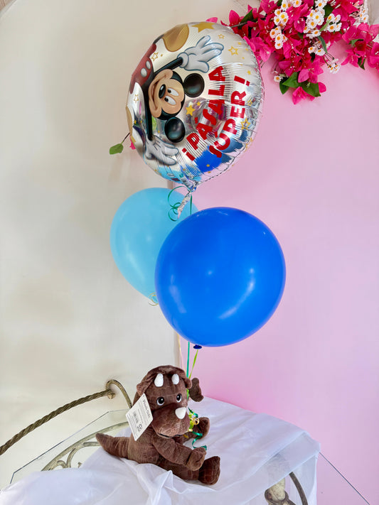 Peluche con globos
