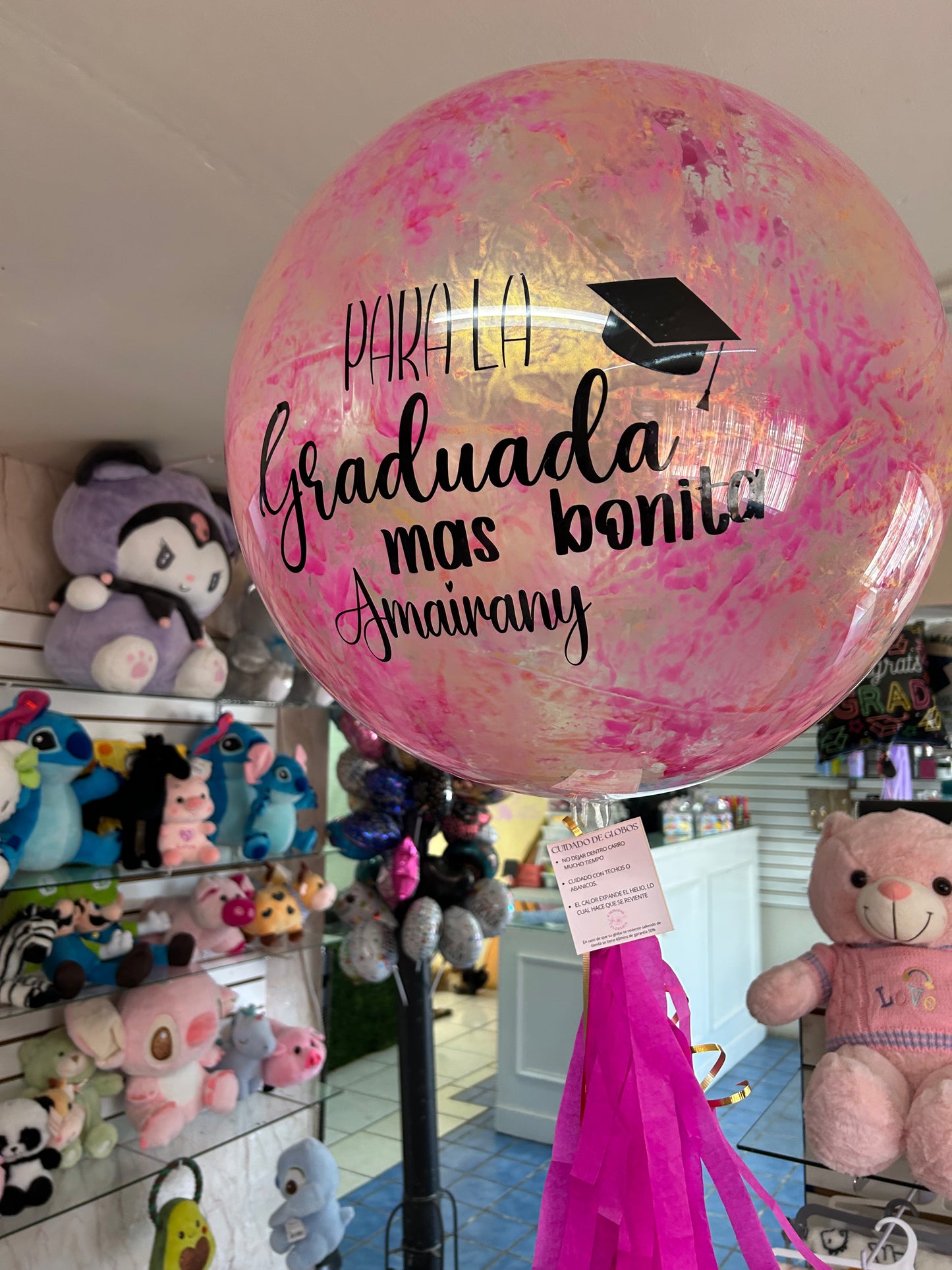 globo burbuja graduación
